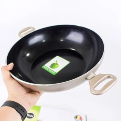 Chảo chống dính ceramic cao cấp GreenPan Cam.Bronze 32cm sâu có nắp - 675976