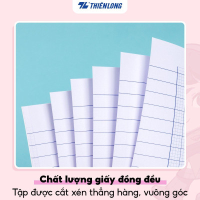 Tập học sinh 96 trang 4 ô ly vuông 2mm 80-100gsm Thiên Long - Akooland thế giới học cụ thần kỳ - Mẫu ngẫu nhiên