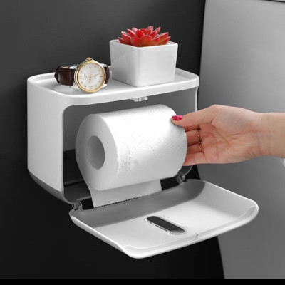 HỘP ĐỰNG KHĂN GIẤY VỆ SINH TREO TƯỜNG CẮT GIẤY TỰ ĐỘNG CAO CẤP - KHÔNG CẦN KHOAN TƯỜNG ỐC VÍT