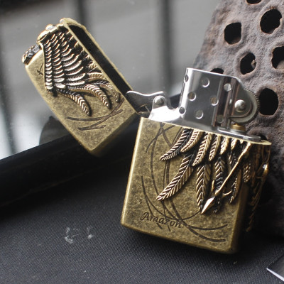 Vỏ Hột Quẹt Bật Lửa Xăng Đá Zorro Z8516 Hình Nữ Thần Amazon Cao Cấp