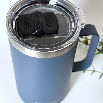 Ly Giữ Nhiệt Có Tay Cầm Nắp Trượt Chống Tràn Rinfere (710ml) - Tặng Kèm Ống Hút Không Gỉ, Dụng Cụ Vệ Sinh Ông Hút