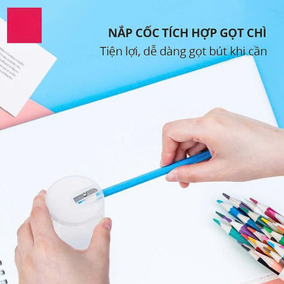 Bút chì màu chuyên nghiệp dạng cốc 24 MÀU Kèm Gọt