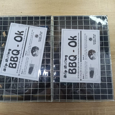 Bếp Nướng Than BBQ 31x21x9cm Tặng Kèm Túi Than Và Cồn
