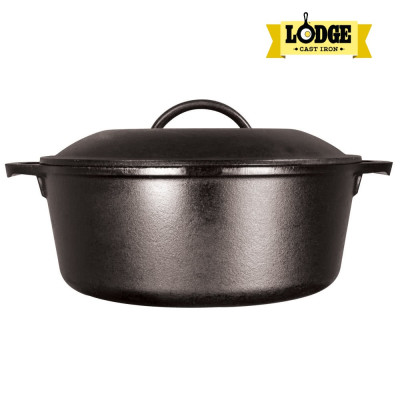 [Chính hãng LOGDE - MỸ] Nồi gang Lodge 25.7cm, L8DOL3 - dung tích 4,73 lít. Dùng kho cá, nướng gà, nướng bánh, cơm, canh