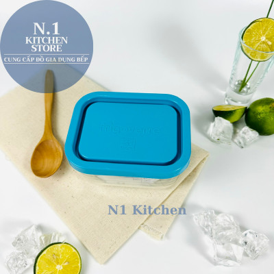 Hộp thủy tinh trữ đông Frigoverre chữ nhật 13x10 cm - 400ml - Bormioli Rocco Ý - Hàng chính hãng
