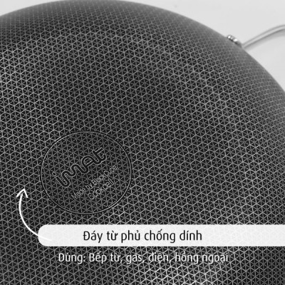 [Hàng chính hãng] Chảo xào/ đa năng sâu lòng inox iMat Hybrid Blackcube 26cm, Phủ chống dính Daikin-Nhật Bản thế hệ mới