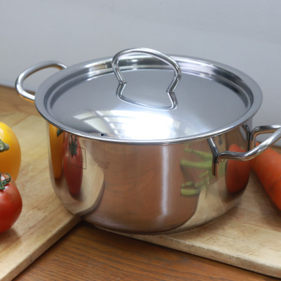 Nồi inox 3 đáy sandwich inox 430 cao cấp Fivestar Standard đáy từ nắp inox (16cm/18cm/20cm/24cm/26cm/28cm/30cm ) , tặng 5 muỗng