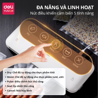 [TẶNG TÚI HÚT] Máy Hút Chân Không Thực Phẩm Không Kén Túi LM666 Công Suất Cao Tặng Kèm Ống Hút Thực Phẩm Tiện Lợi