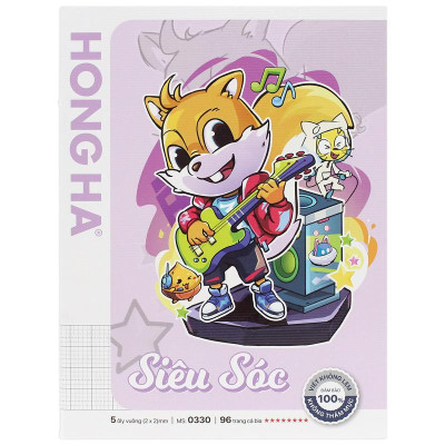 Tập Học Sinh Class Siêu Sóc - 5 Ô Ly Vuông - 96 Trang 120gsm - Hồng Hà 0303 (Mẫu Sản Phẩm Giao Ngẫu Nhiên)