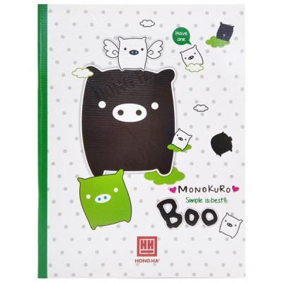 Combo 5 Tập Class MonoKuro Boo - 4 Ly Ngang 200 Trang - Hồng Hà 0390 (Mẫu Màu Giao Ngẫu Nhiên)