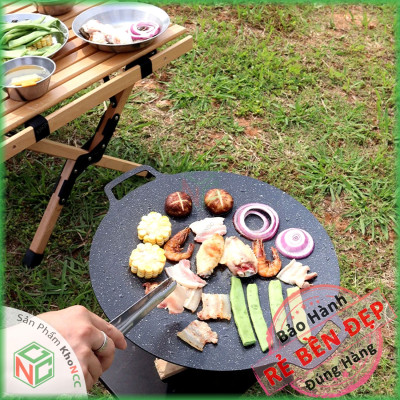 (Quá Đã) Chảo Nướng Cạn Đáy Cỡ Lớn KhoNCC Hàng Chính Hãng - Chiên Xào Nướng BBQ Làm Nóng Bữa Tiệc Của Bạn - NLM-CND34