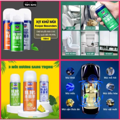 1 CHAI XỊT KHỬ MÙI DIỆT KHUẨN XỊT THƠM XE HƠI ÔTÔ