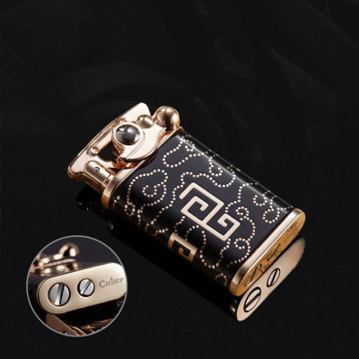 Vỏ Hột Quẹt Bật Lửa xăng đá sơn mài Chief CF018 Thiết Kế Đẹp Độc Lạ Với Nhiều Kiểu Họa Tiết Hoa Văn Sang Trọng - Dùng Xăng Bấc Đá Cao Cấp