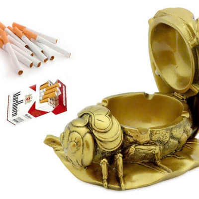 Gạt tàn thuốc hình Ve sầu CTVD25 17.9 x 11 x 8.2cm mạ vàng