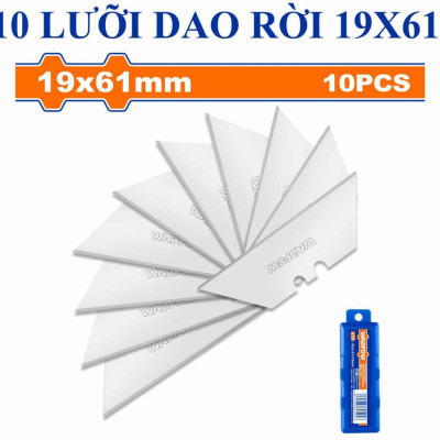 BỘ 10 LƯỠI DAO RỜI 19X61MM WMK1K61 WADFOW - HÀNG CHÍNH HÃNG
