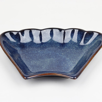 Bộ đồ ăn hoa mặt trời Bát Tràng men hỏa biến cao cấp - Cúng rằm/lễ/tết/chay/mặn/bày cỗ/tiếp khách-Xanh đá biển-55cm