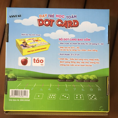 Thẻ Học Thông Minh Cho Bé, Flashcard Dot Card Khổ Lớn 21x21cm, Đồ Chơi Giáo Dục Sớm Cho Bé