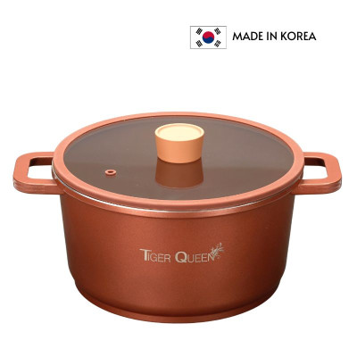 Nồi hầm Ceramic từ tính Tiger Queen CWCB-24CH - Màu nâu chocolate [24cm - 5.18L] - Chính hãng