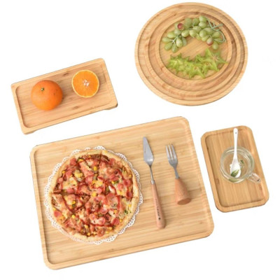 Khay gỗ tre tự nhiên chữ nhật nhiều cỡ size