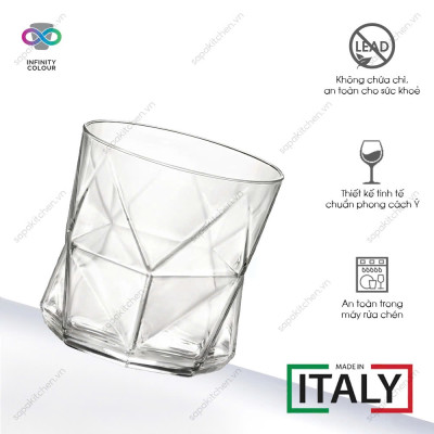 Bộ 12 ly thủy tinh Cassiopea 320ml màu khói -  Bormioli Rocco - Italy