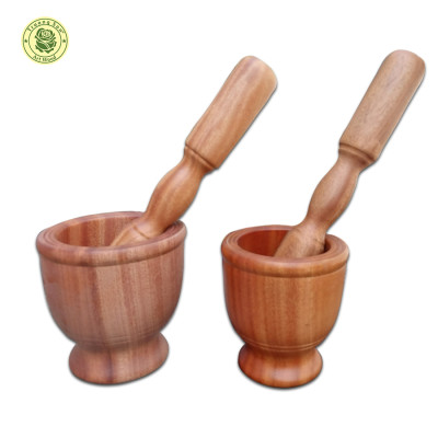 Chày Cối Gỗ Cao Cấp - Bộ Cối & Chày Gỗ 12, 14 cm  - Đồ Gỗ Nhà Bếp Chất Lượng Cao