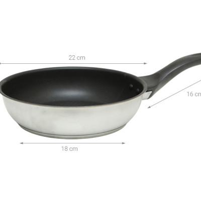 Chảo Inox Chống Dính 3 Đáy Fivestar Đủ Kích Thước 22/24/26/28 cm - Chất Lượng Cao Chính Hãng - Sử Dụng Được Tất Cả Loại Bếp