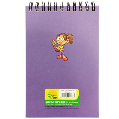 Sổ Lò Xo Teen Không Kẻ Có Chấm 80gsm Cute Note - The Sun - Mẫu 3