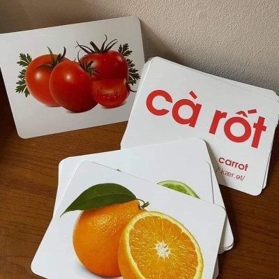 Bộ 100 Thẻ Học Thông Minh Cho Bé, Flashcard Song Ngữ Cho Bé Với 14 Chủ Đề Thế Giới Xunh Quanh Khổ A5 21x15cm