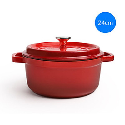 Nồi gang tráng men 2 tay cầm LocknLock CIC2405