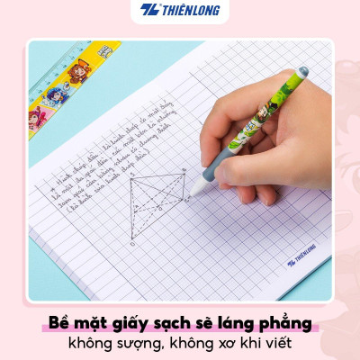 Tập học sinh 96 trang 4 ô ly vuông 2mm 80-100gsm Thiên Long - Akooland thế giới học cụ thần kỳ - Mẫu ngẫu nhiên