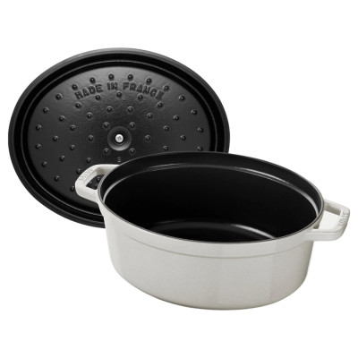 Nồi Gang STAUB Oval Màu Nấm Trắng - 37cm (8L)