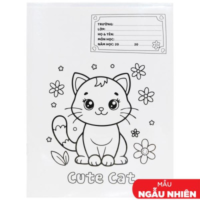 Tập Học Sinh Bìa Mỹ Thuật Cute Cat - 4 Ô Ly - 96 Trang 100gsm - The Sun (Mẫu Bìa Giao Ngẫu Nhiên)