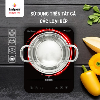Bộ 3 nồi inox 3 lớp liền khối Kalpen Kampfer KF1 size 16/20/24cm bảo hành 30 năm