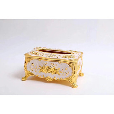 Hộp giấy ăn mạ vàng ( nhiều hoa văn)