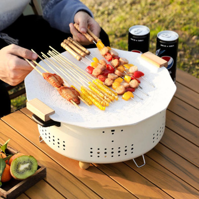 Bếp Nướng Than Hoa, Lò Nướng Thịt BBQ - Cao Cấp Chất Liệu Thép Chịu Nhiệt Có Chân Phụ Chắc Chắn An Toàn - HÀNG CHÍNH HÃNG MINIIN