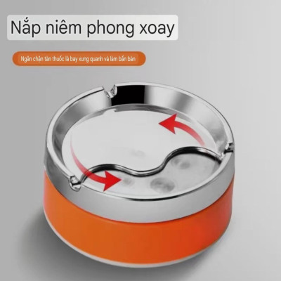 Gạt tàn nắp xoay - gạt tàn xoay chắn bụi dễ sử dụng