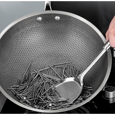 Chảo Chống Dính Sâu Lòng Vân Đá Tổ Ong Hàn Quốc Dùng Được Cho Mọi Loại Bếp Chất Liệu Inox 3 Lớp Cao Cấp Tiện Dụng Chảo Vân Tổ Ong Sâu Lòng Size 32cm Siêu Chống Dính