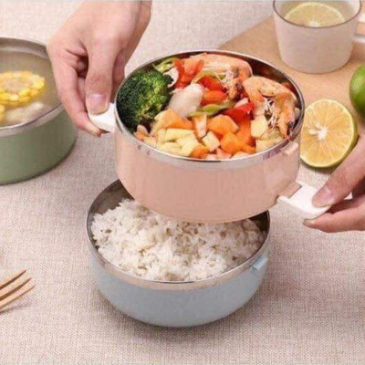 Hộp Cơm Giữ Nhiệt 2 Tầng Inox Đảm Bảo Vệ Sinh Tiện Lợi Cho Dân Văn Phòng Dễ Sử Dụng