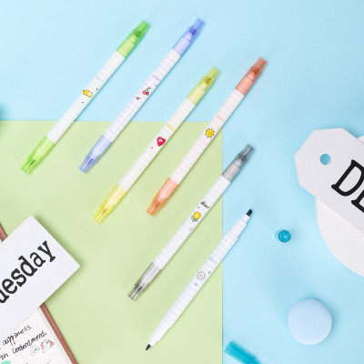 Bút nhớ dòng 2 đầu Deli - 6 màu - Nét trơn mượt, màu tươi sáng - 6 chiếc/1 Hộp - S606