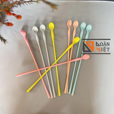 (Combo 10 cây) Muỗng khuấy nghệ thuật sinh tố, trà sữa, nước ép, cà phê. Màu pastel rất xinh. Chuyên phục vụ Sp Gia dụng