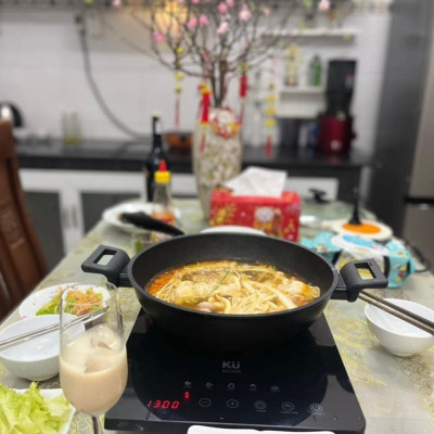 Nồi phủ kim cương DIAMANTE 24CM KUCHEN - Hàng Chính Hãng