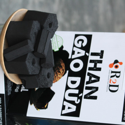 Combo 3 hộp than không khói làm từ Gáo dừa chính hãng R2D dùng cho tiệc nướng BBQ (tổng 7 kg than) an toàn cho sức khoẻ