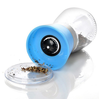 Lọ Xay Tiêu Thủy Tinh Hàng Dày Cầm Tay Nắp Đậy Tiện Lợi Giao Màu Ngẫu Nhiên