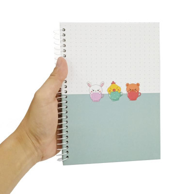 Sổ Lò Xo Teen Không Kẻ Có Chấm 80gsm - Cute Small - The Sun 02 - Màu Xanh Lơ
