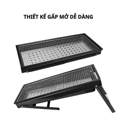 Combo Bếp nướng BBQ kéo cao cấp kèm than tre nén 3kg ít khói, an toàn, tiện lợi di chuyển
