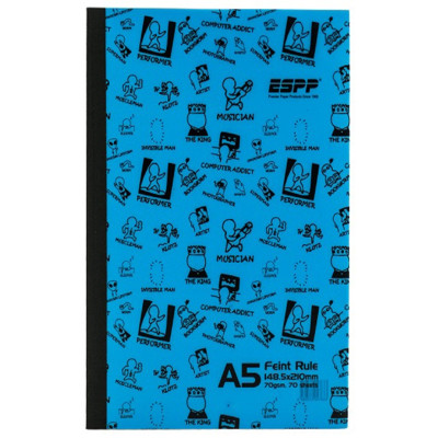 Vở viết A5 bìa nhựa có kẻ dòng 140 trang  (Màu Xanh Da Trời/ Vàng Chanh) – ESPP