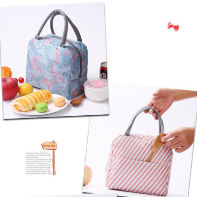 Túi Đựng Hộp Cơm Giữ Nhiệt Đa Lớp Nhiều Hoa Văn - Denim Lá Thông