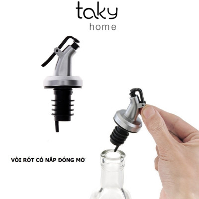 Vòi Rót Dầu Ô Liu, Nước Tương, Nước Mắm, Có Nắp Chặn Tiện Dụng Khi Nấu Ăn, Vòi Rót Rượu Nắp Cao Su Chắc Chắn. TakyHome 5230