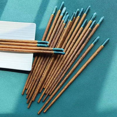 ( HÀNG CAO CẤP ) COMBO SÉT 05 ĐÔI ĐŨA GỖ CÁNH GÀ KHẢM NGỌC BÍCH VÀ NGỌC NGÀ ĐƯỢC LÀM THỦ CÔNG CAO CẤP DÀI 25,5CM