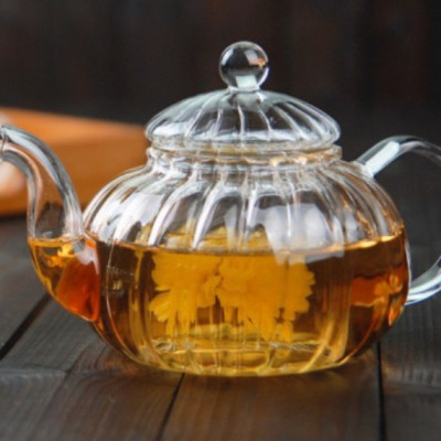 ẤM PHA TRÀ THỦY TINH CAO CẤP HOA CÚC - ANTH677